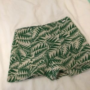 zara girls green shorts